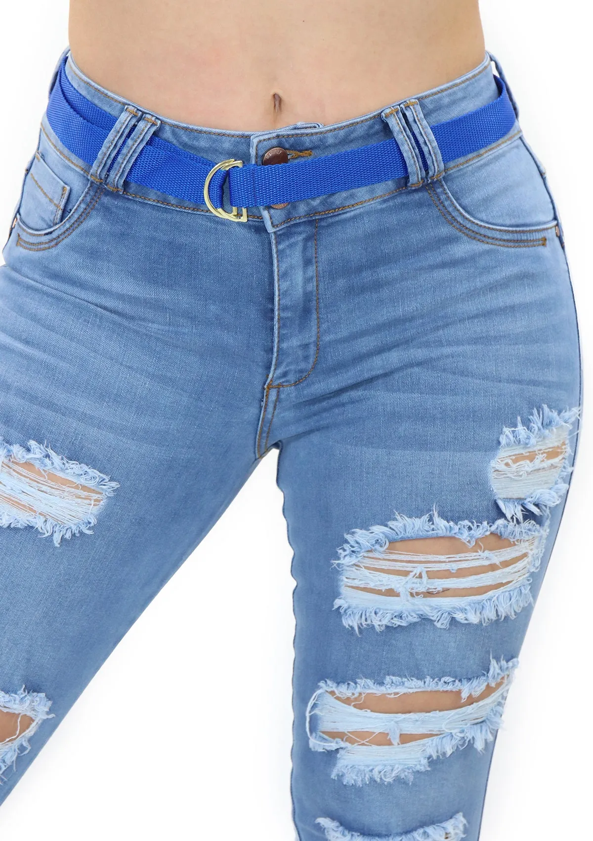 20730 Ripped Skinny Jean (Tobilleros) by Maripily Rivera