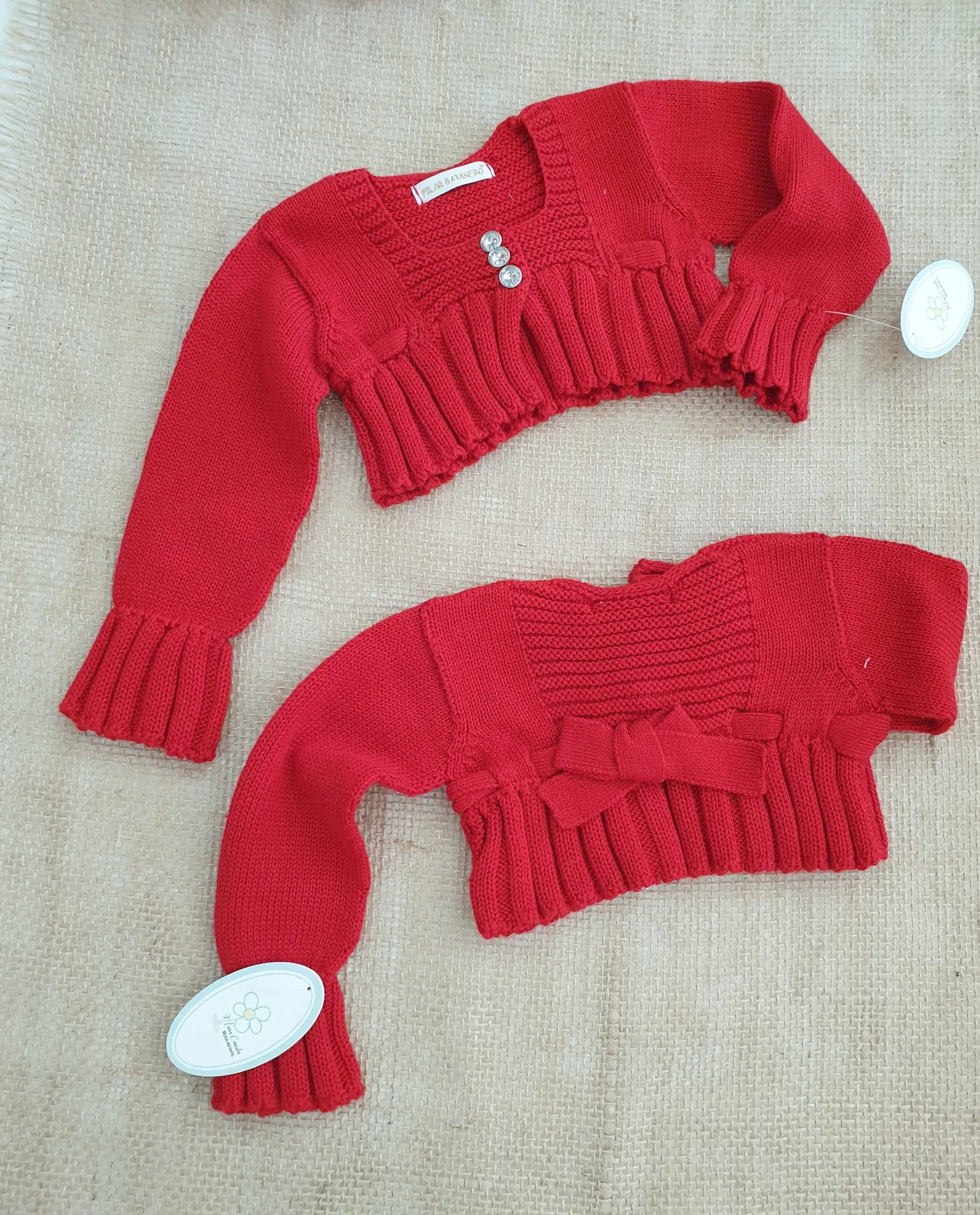 A Chaqueta de Punto niña Verano R110096 Rojo