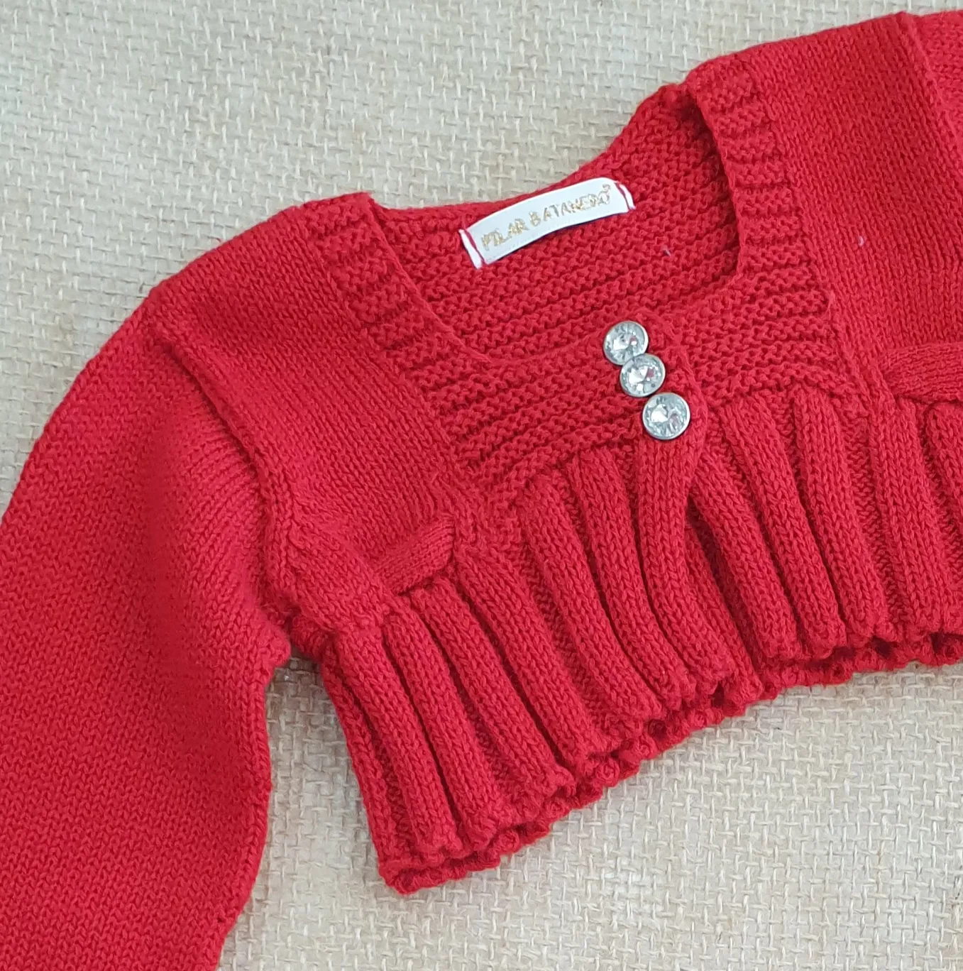 A Chaqueta de Punto niña Verano R110096 Rojo