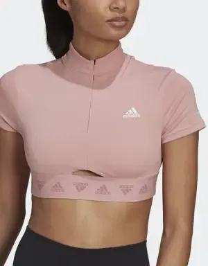 Adidas Camiseta Hyperglam Crop Zip