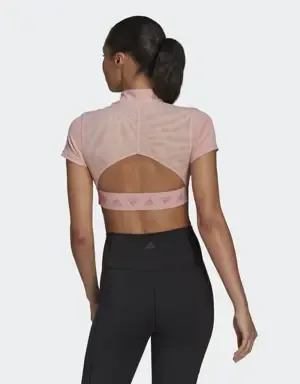 Adidas Camiseta Hyperglam Crop Zip