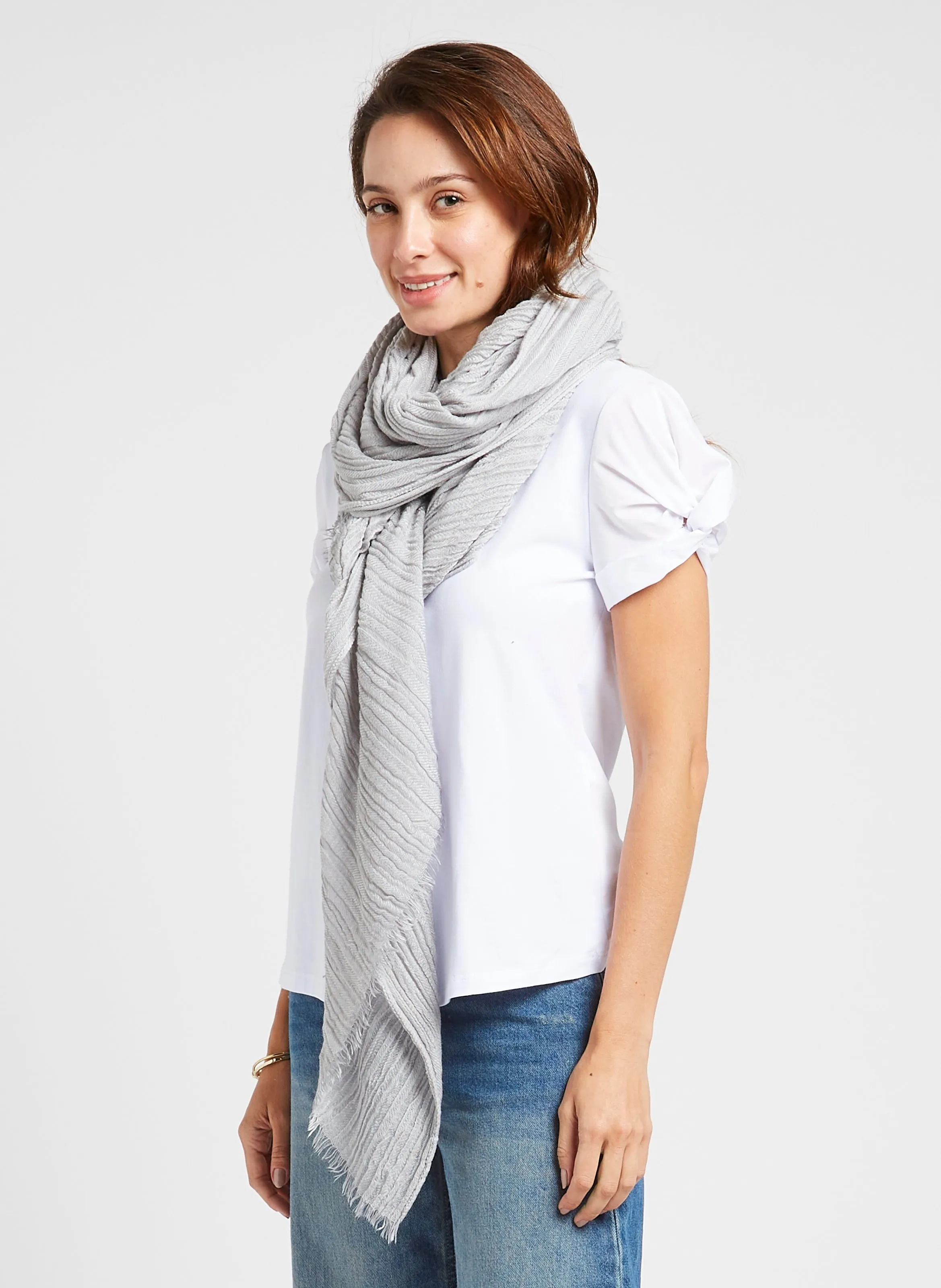 AMERICAN VINTAGE FATISTREET  FULAR DE MEZCLA DE LANA EN GRIS