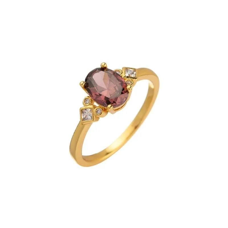 Anillo de AGATHA PARIS con circonita ovalada de MARIA POMBO