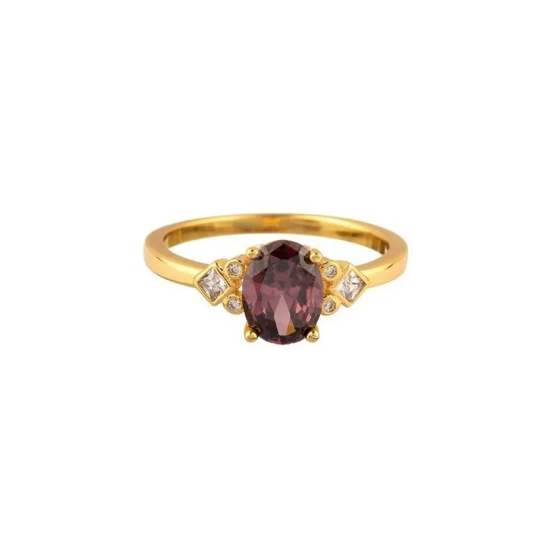 Anillo de AGATHA PARIS con circonita ovalada de MARIA POMBO