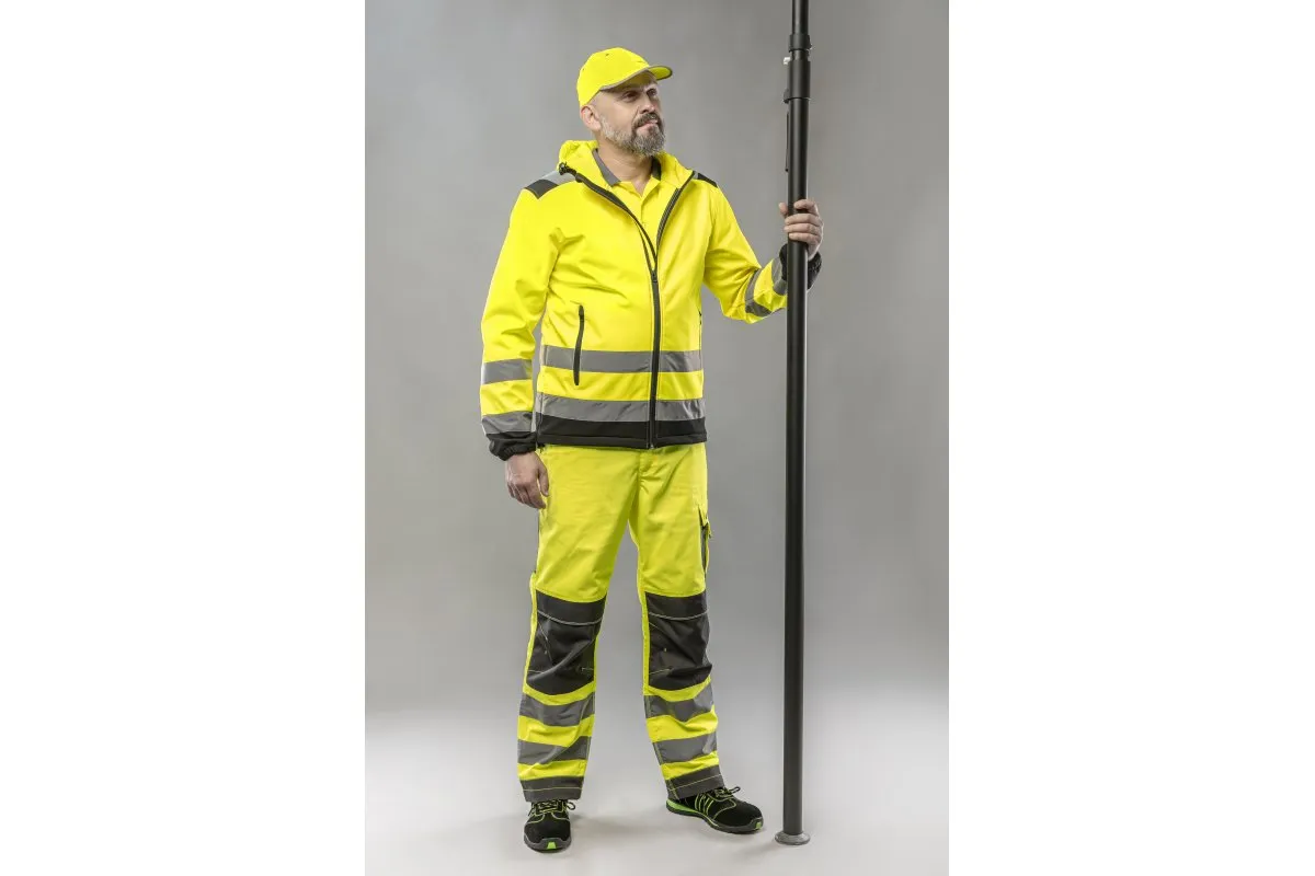 ARGEN chaqueta alta visibilidad softshell con capucha amarilla 2XL