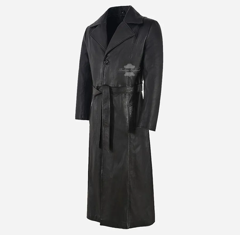 BLADE MOVIE COAT Wesley Snipes Black Leather Full Length Coat