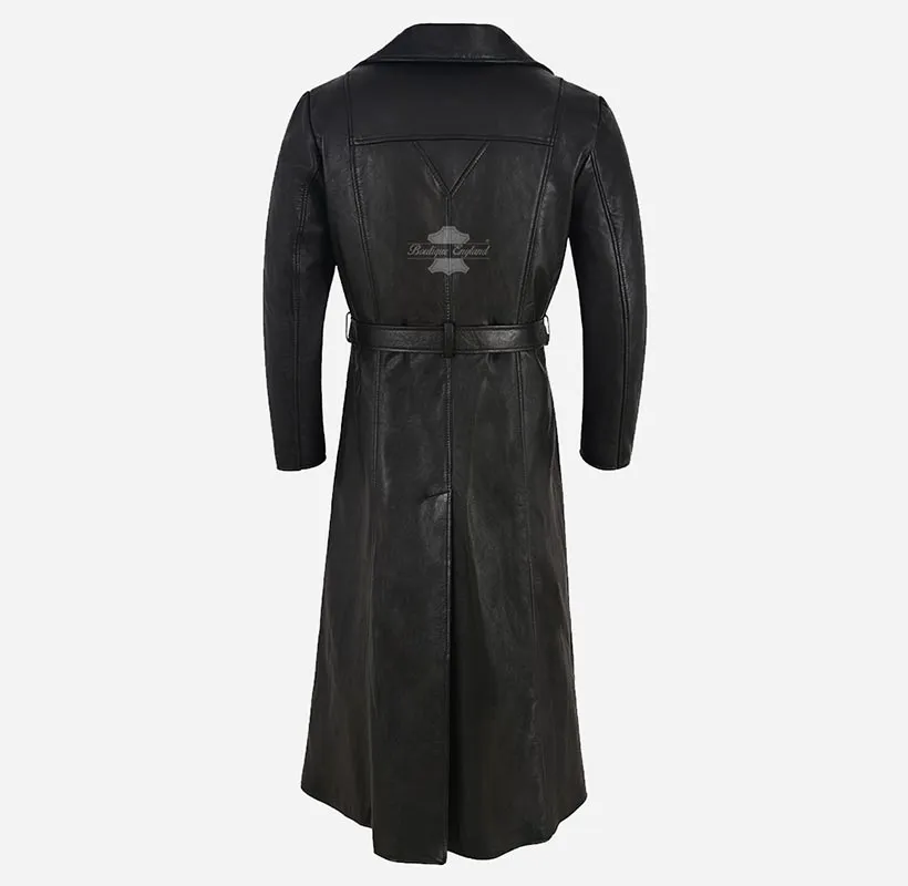 BLADE MOVIE COAT Wesley Snipes Black Leather Full Length Coat