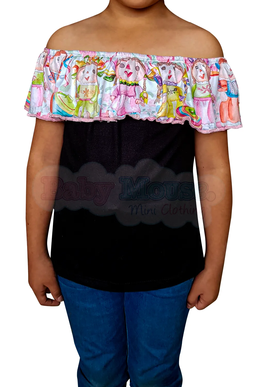 BLUSA KIDS. CAMPESINA MUECAS MEXICANAS 3 MESES  8 AOS