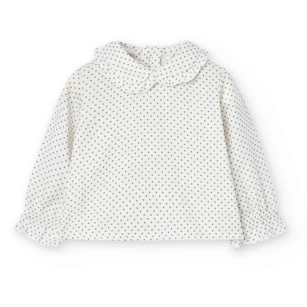 BOBOLI VESTIDO DE BEBE NIñA 747143 GRISBLANCO CORDONETS