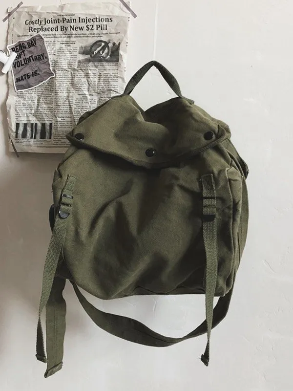 Bolso bandolera vintage grande de lona