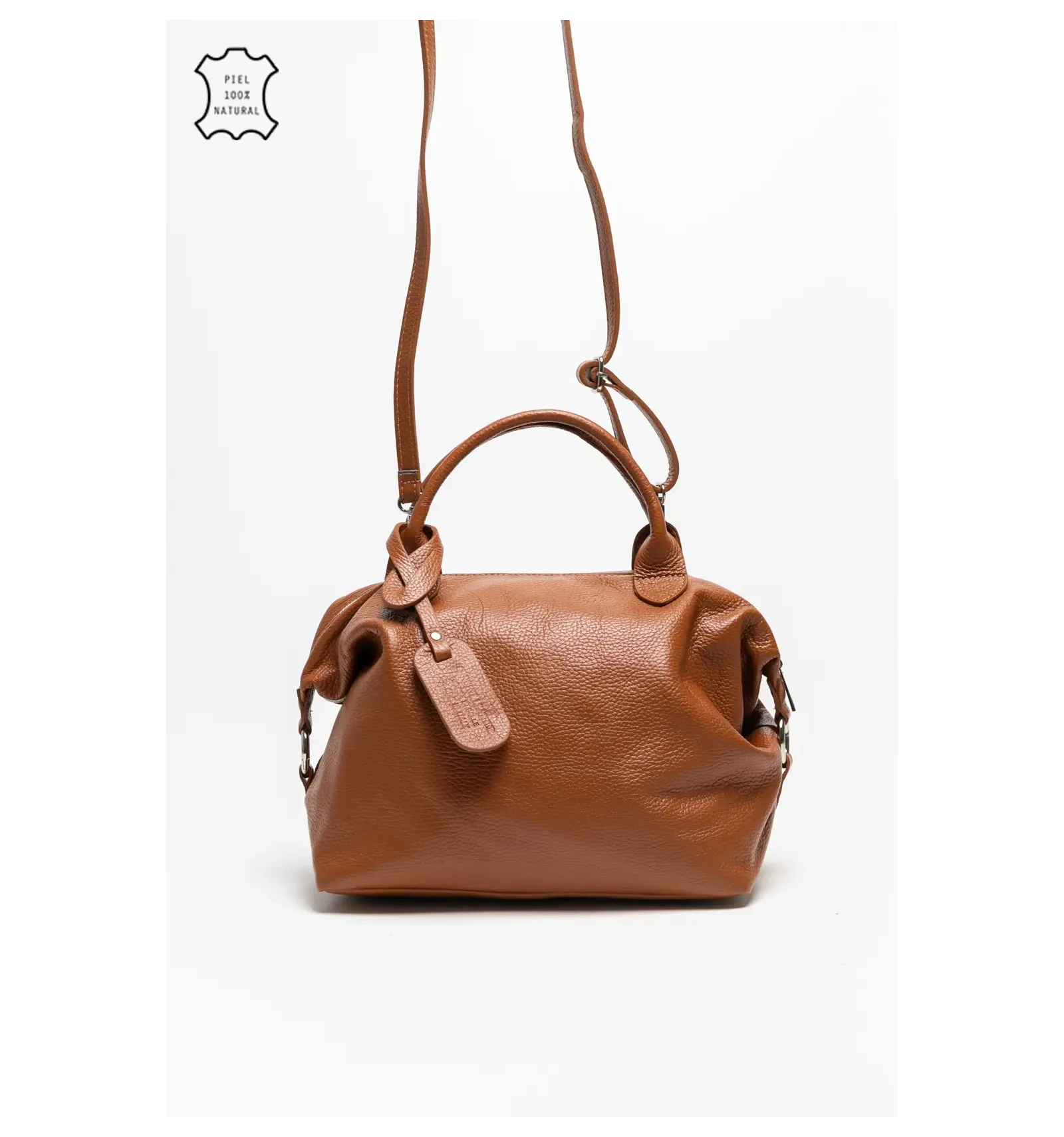BOLSO DE PIEL LEREA  CAMEL