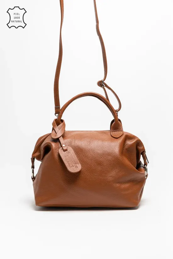 BOLSO DE PIEL LEREA  CAMEL