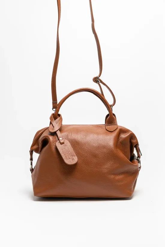 BOLSO DE PIEL LEREA  CAMEL
