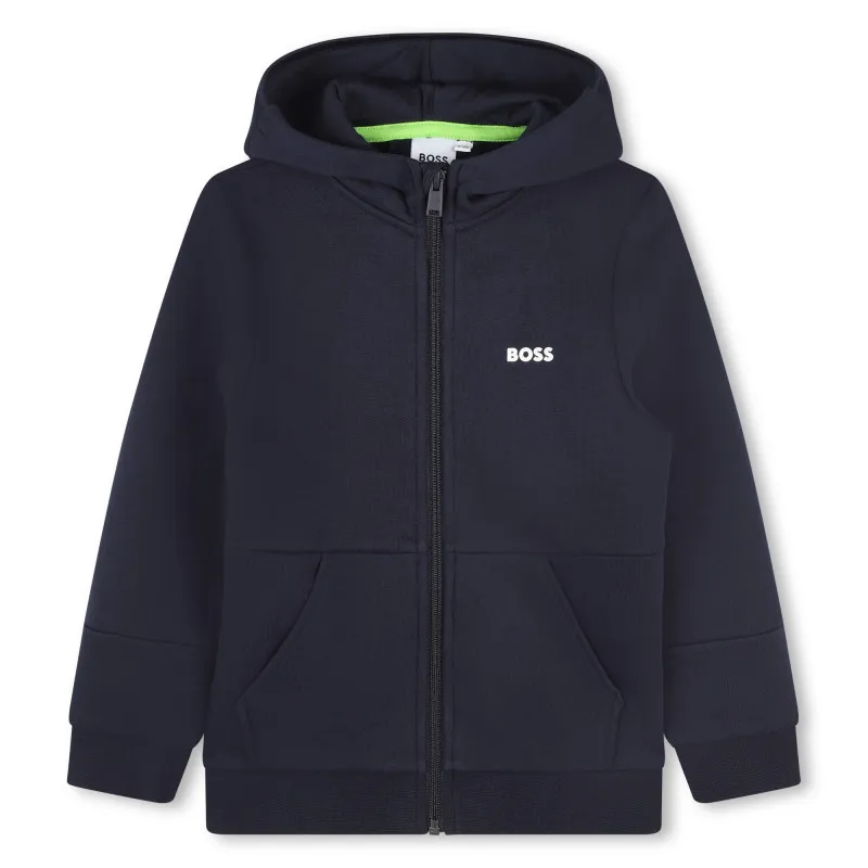 BOSS Sudadera con cremallera y logo