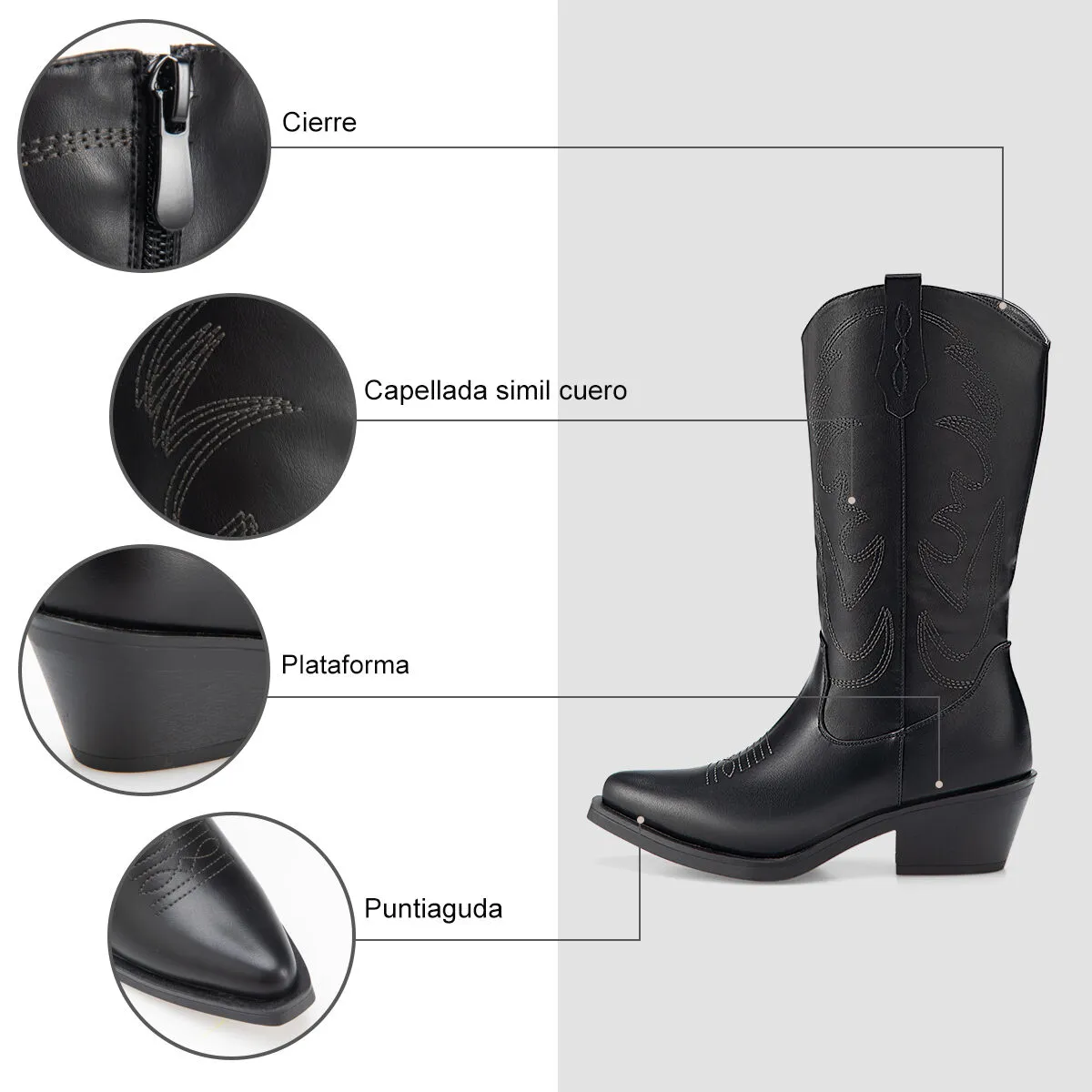 Bota Mujer Ventura Negro Weide