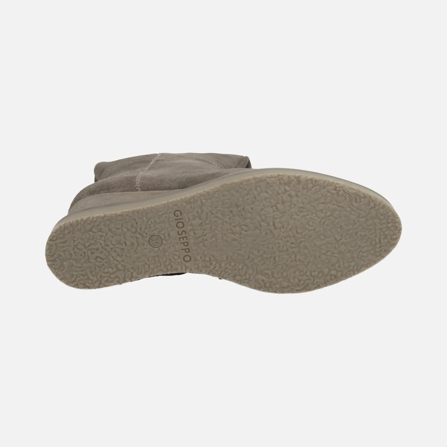 Botas altas Brora en serraje taupe con cuña