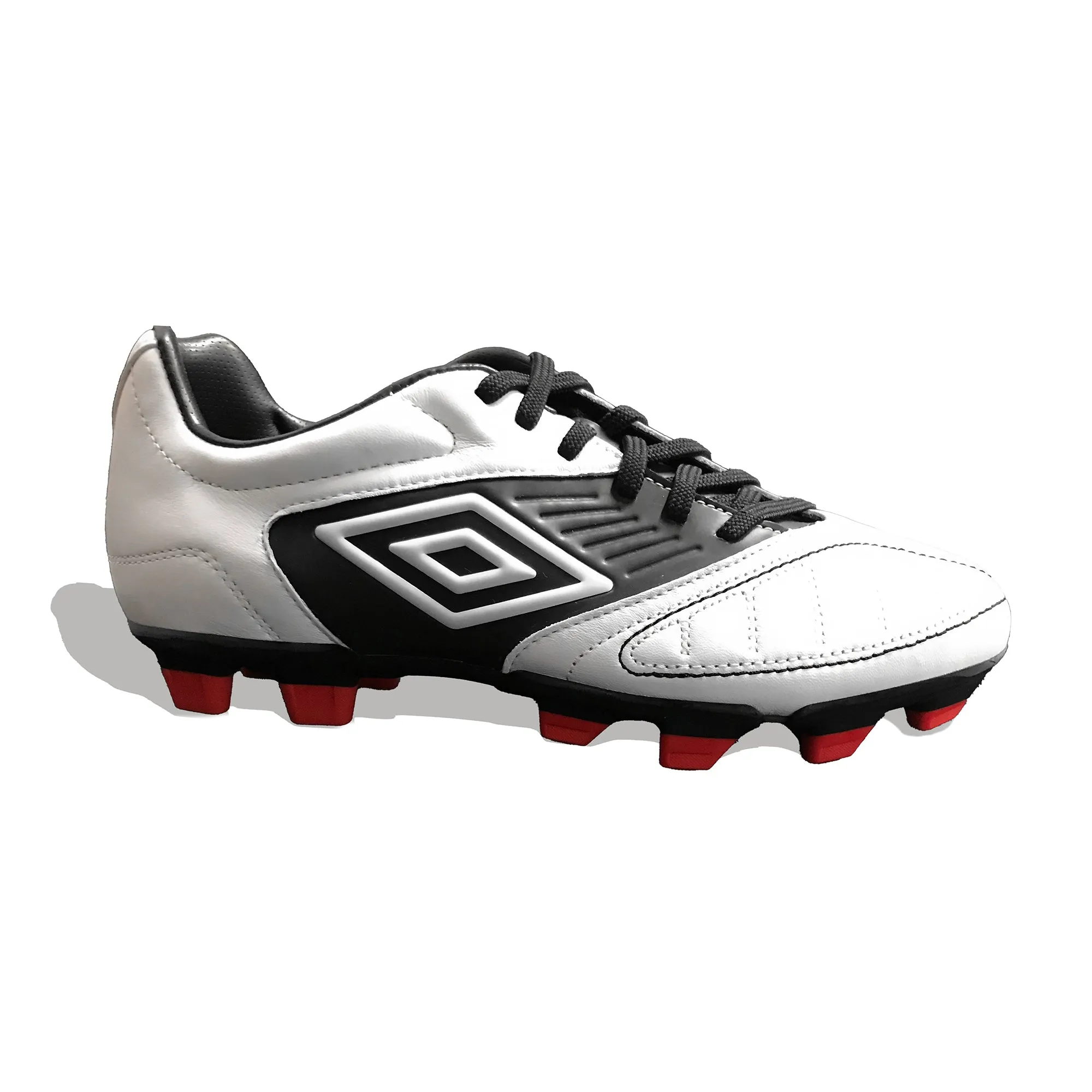 Botas de fútbol para superficies firmes Umbro Geometra Premier FG Blanco/Negro/Rojo
