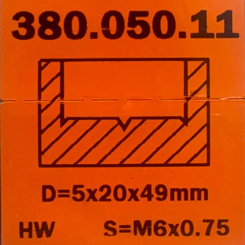 Broca de mortasar y taladrar HW S:m6x0.75 D:5x20x49 dr 380.050.11 CMT