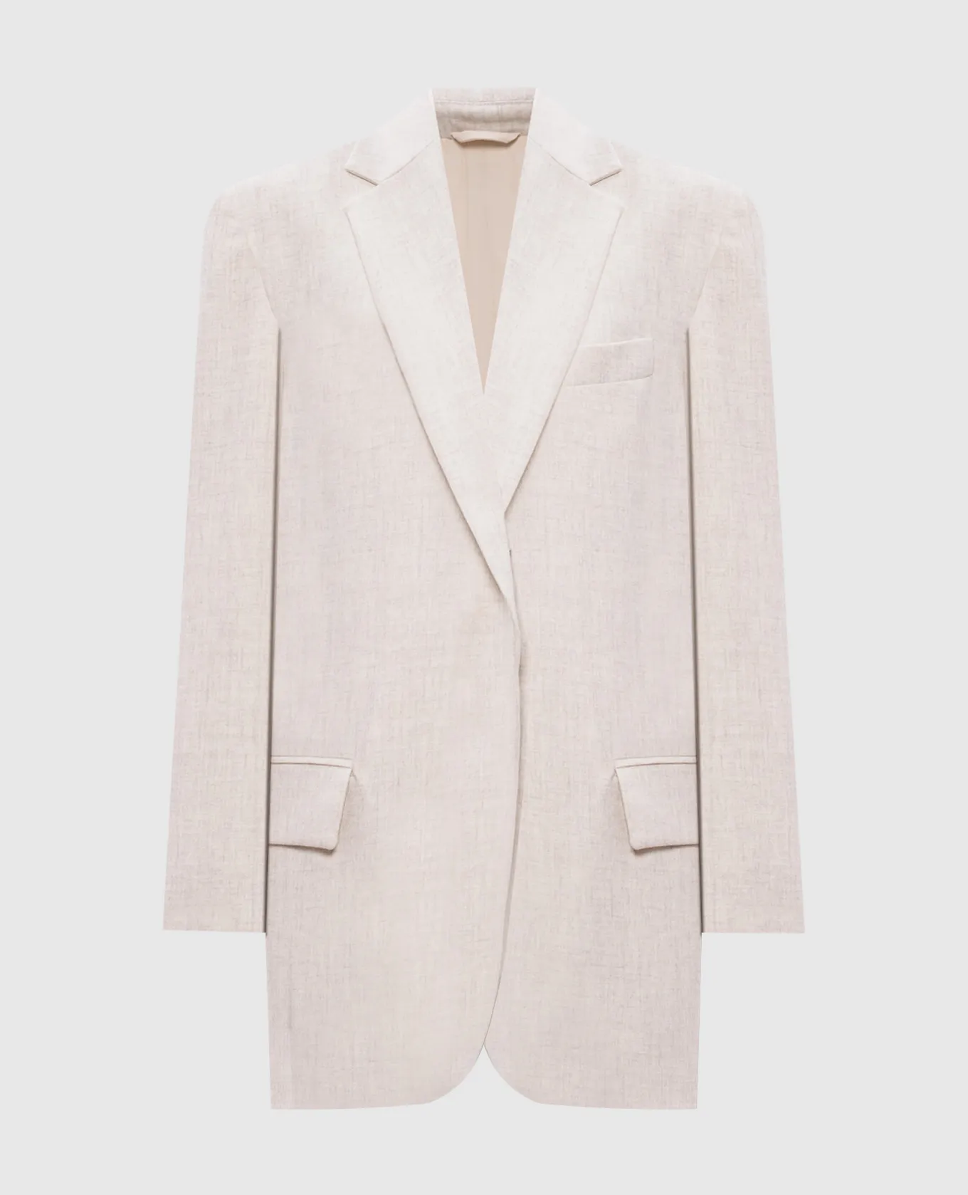 Brunello Cucinelli Beige melange jacket made of wool and cashmere