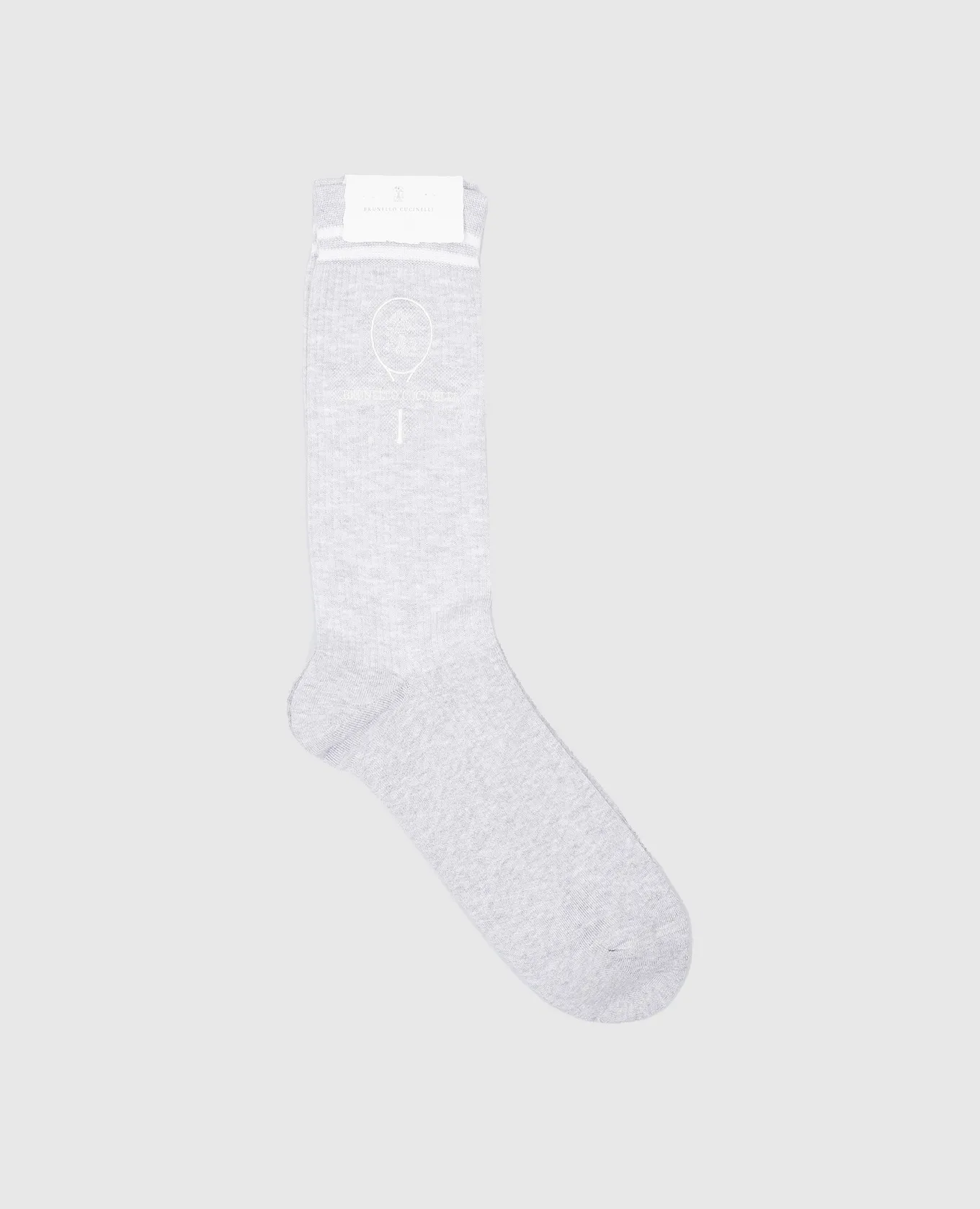 Brunello Cucinelli Gray socks with logo embroidery