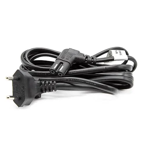 CABLE DE ALIMENTACION IEC320 ACODADO  C7 ACODADO 0.75 M NEGRO