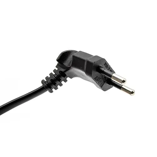 CABLE DE ALIMENTACION IEC320 ACODADO  C7 ACODADO 0.75 M NEGRO