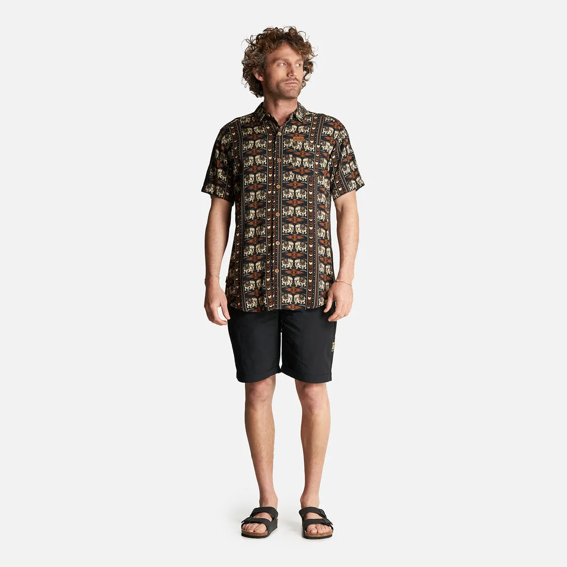 Camisa Hombre Good Karma Full Print Negro Haka Honu