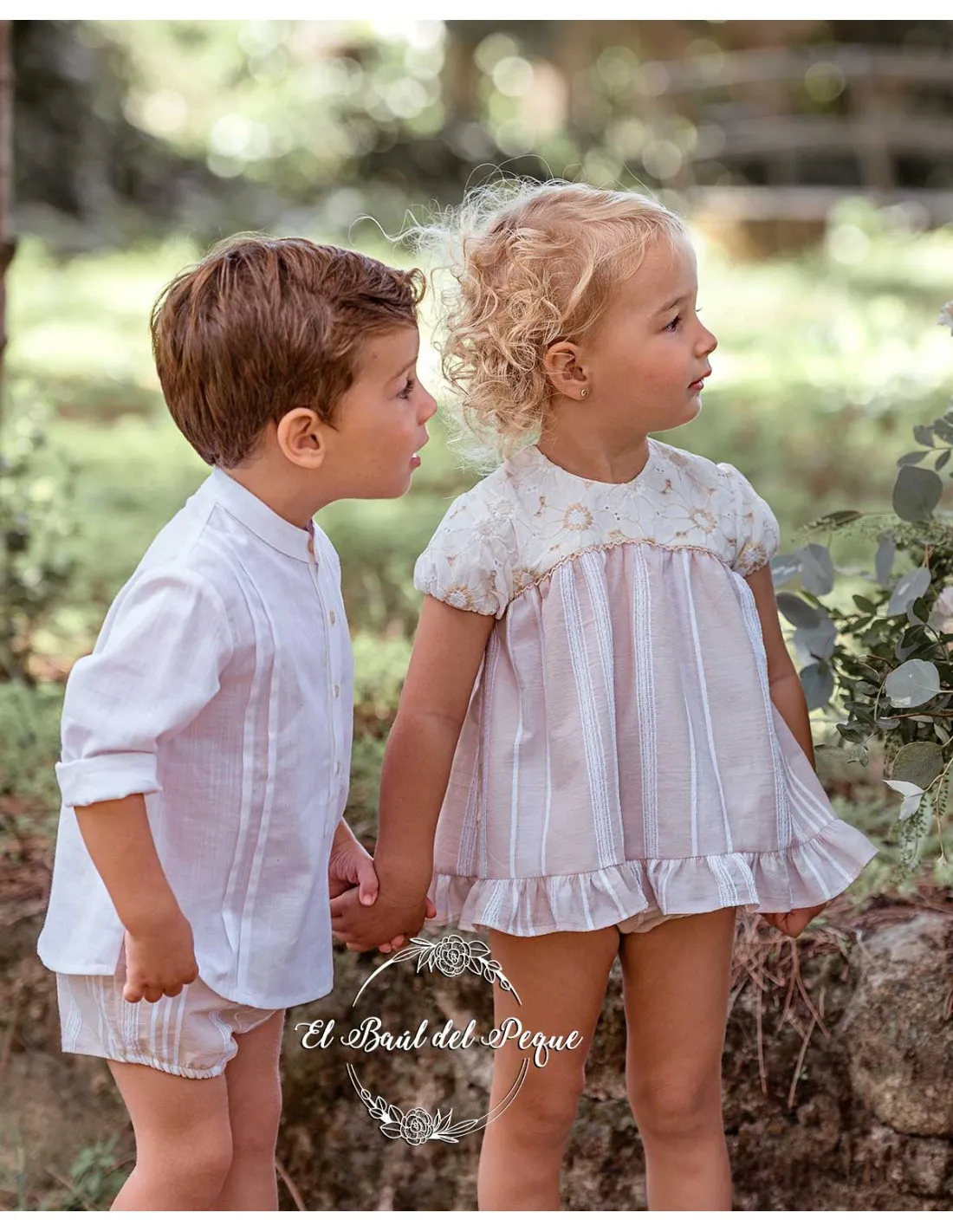 Camisa y Cubrepañal Rayas Camel Niño Bebé Yoedu Familia Estrella