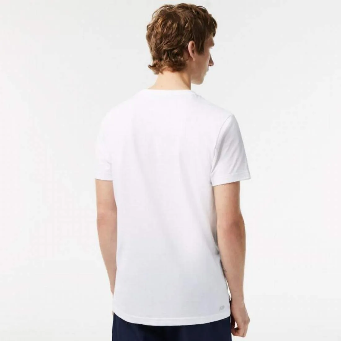 Camiseta Lacoste Sport Marca Contraste Blanco | LACOSTE