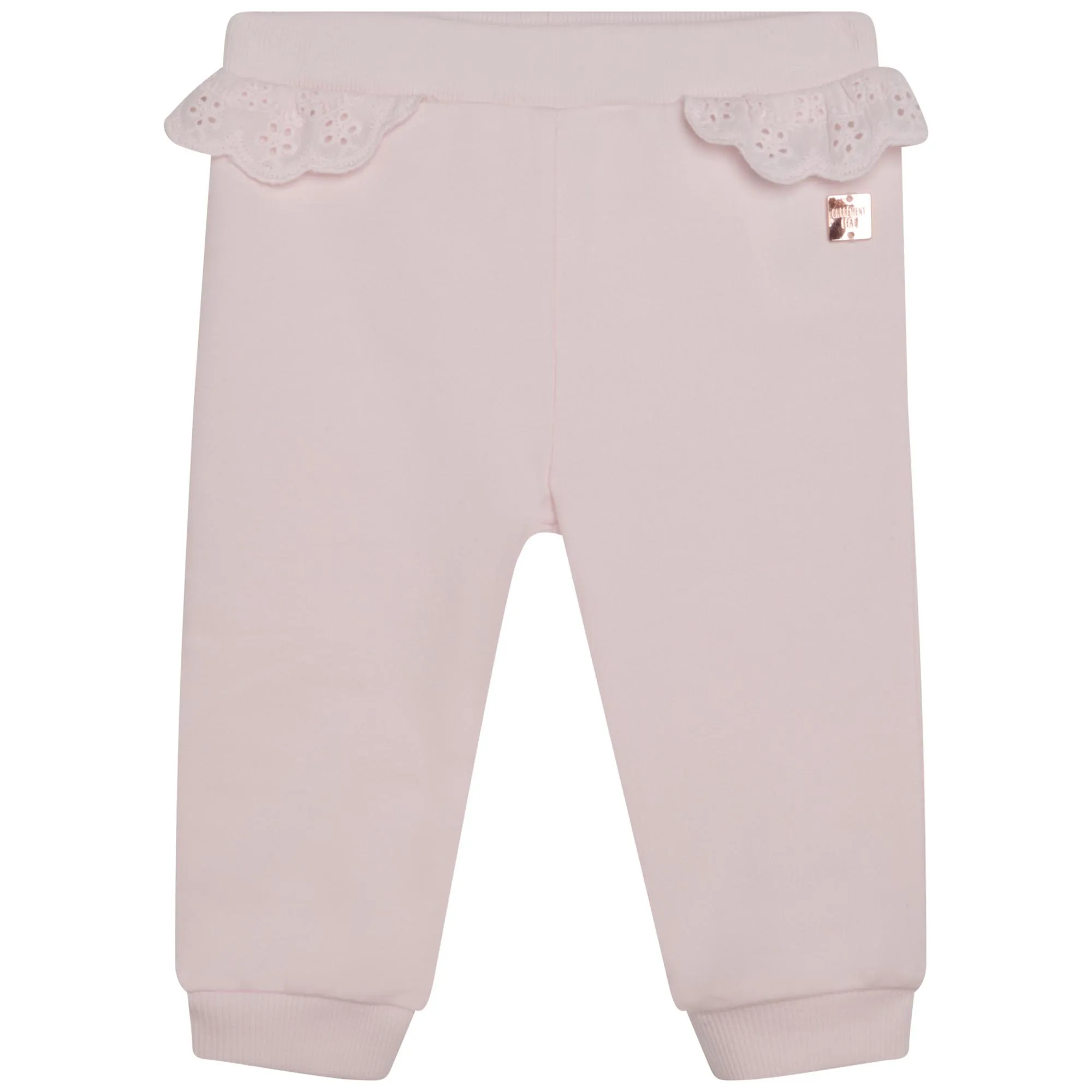 CARREMENT BEAU Pantalón de muletón y volantes