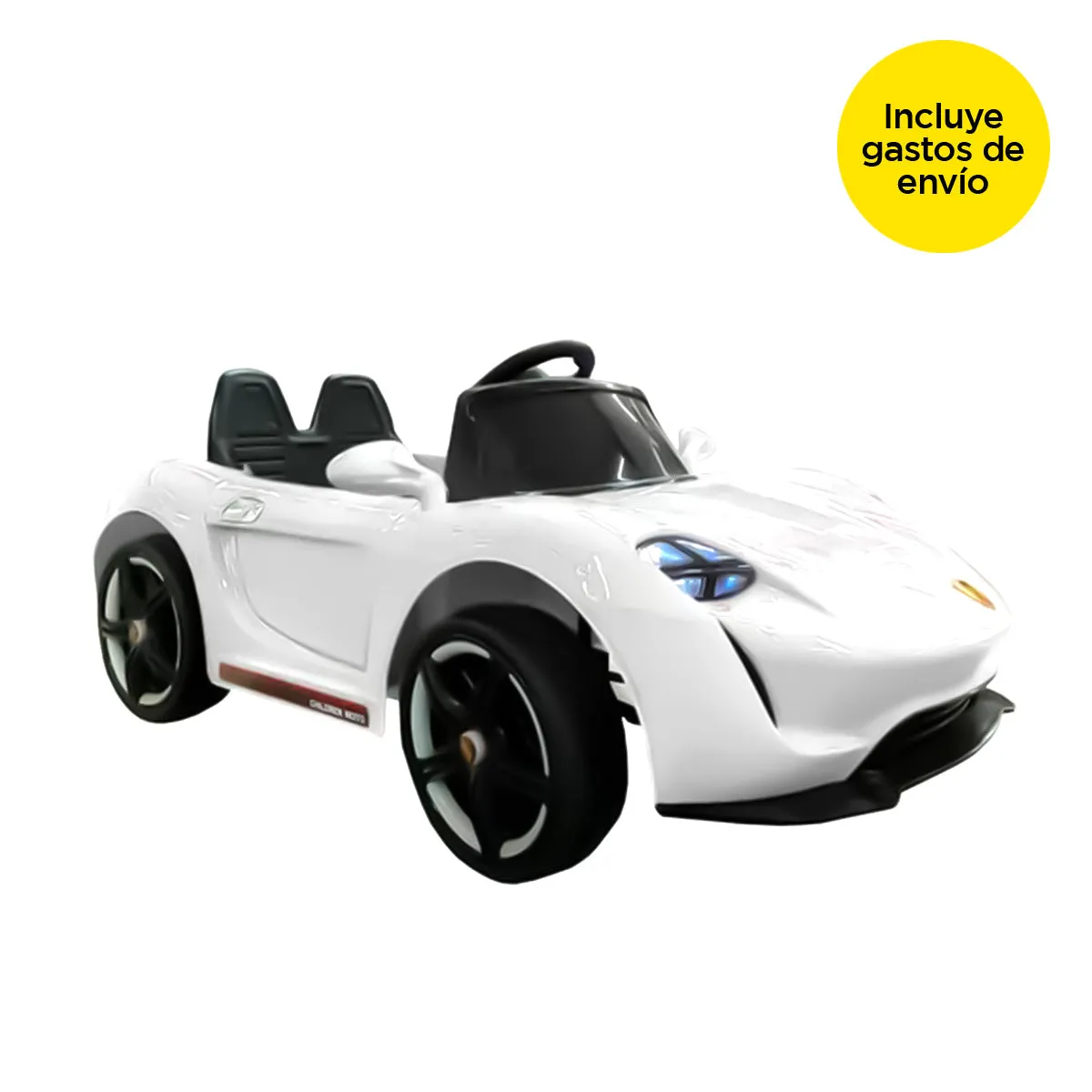 Carrito Eléctrico para Nios, color Blanco