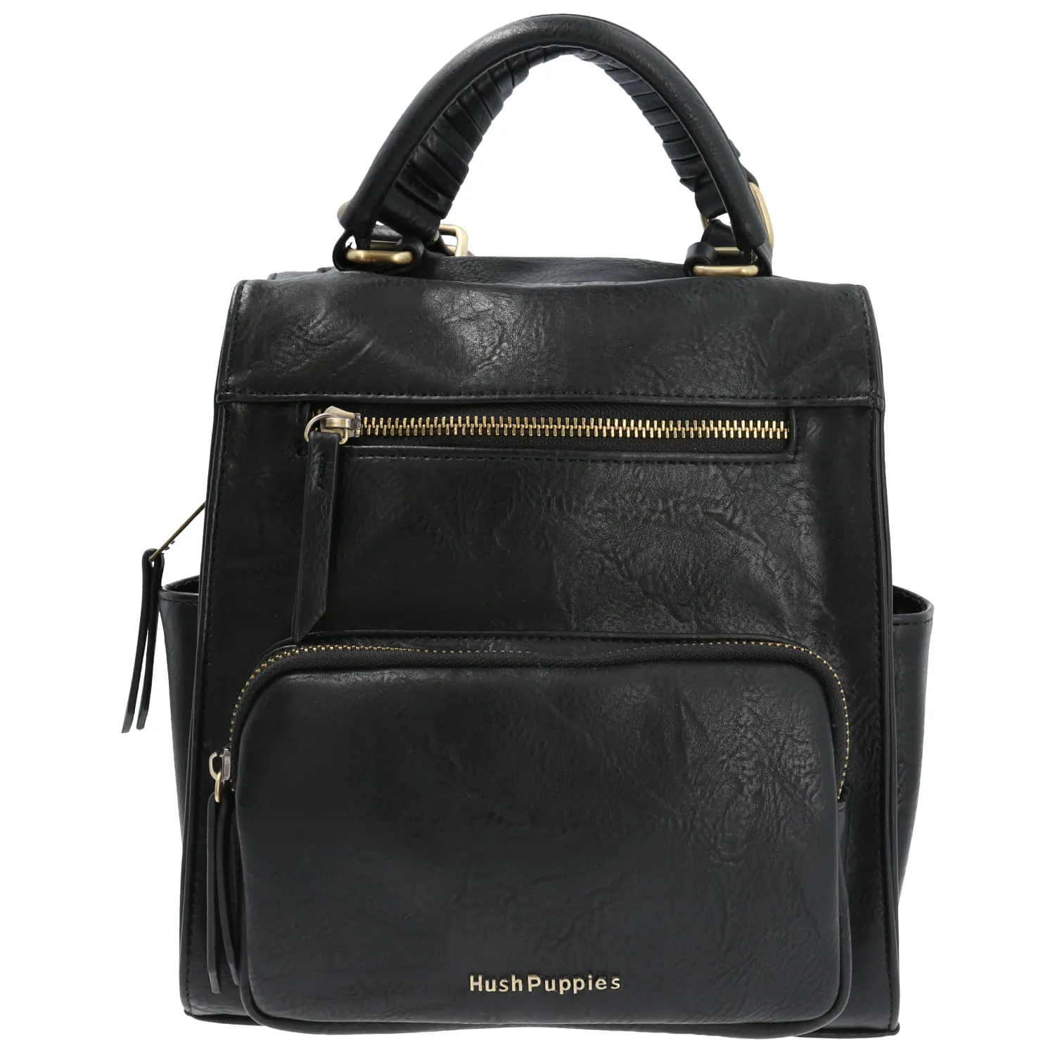 Cartera Mochila Ecocuero Mujer Date I Backbag Negro Hush Puppies