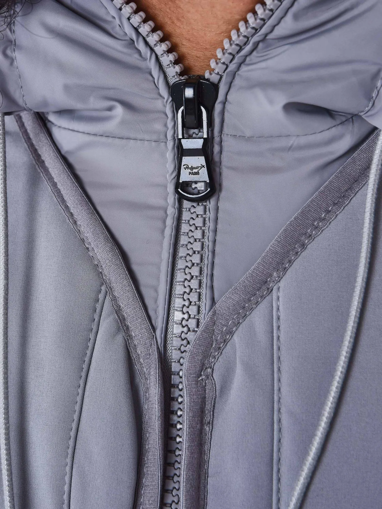 Chaqueta de plumón sin mangas bimateria