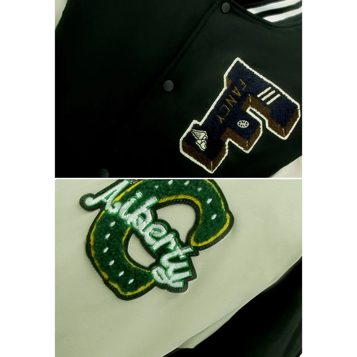 Chaqueta Letterman Oversized Hombre