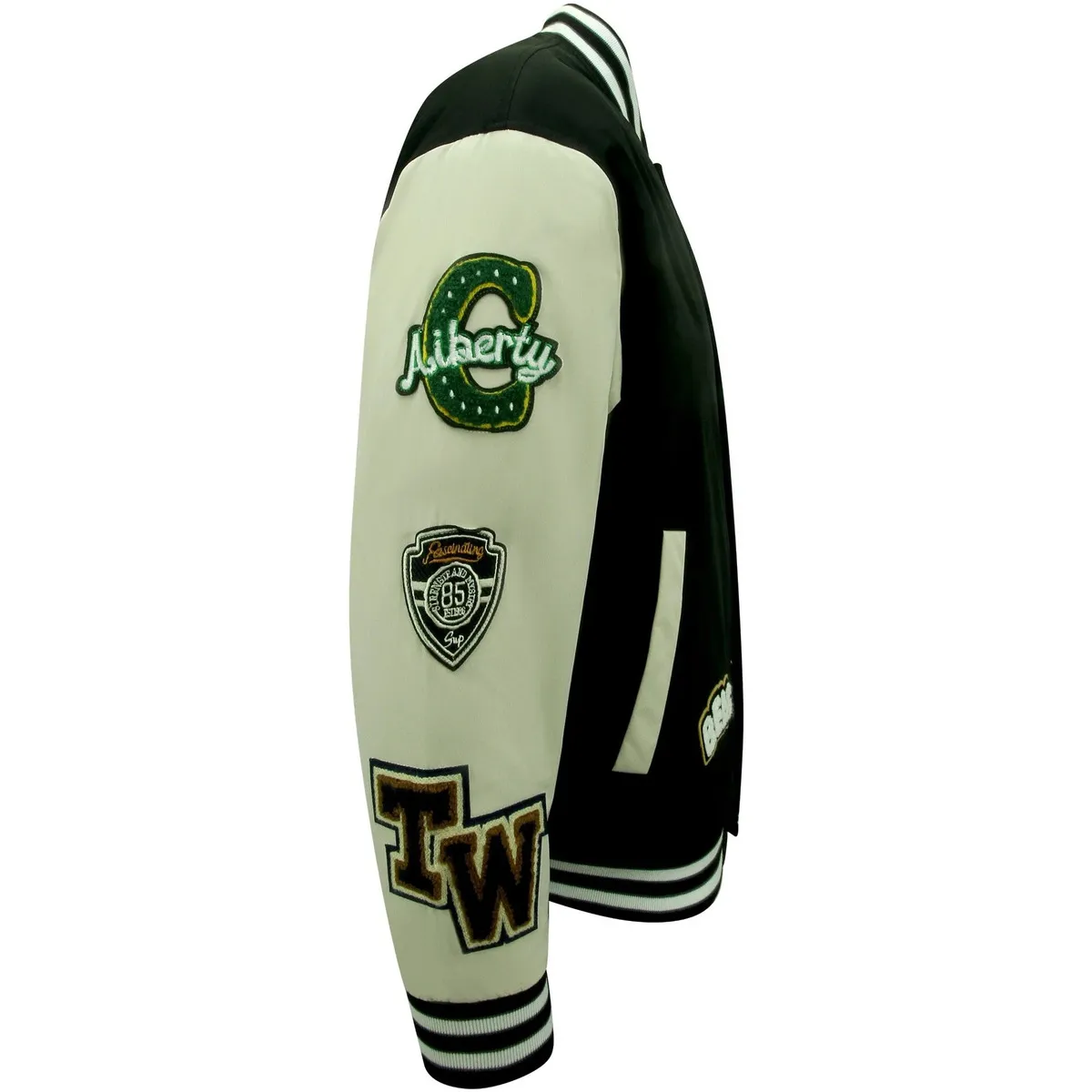 Chaqueta Letterman Oversized Hombre