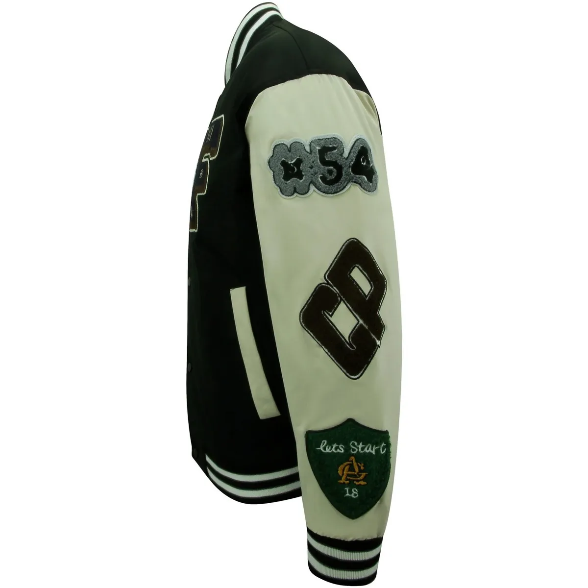 Chaqueta Letterman Oversized Hombre