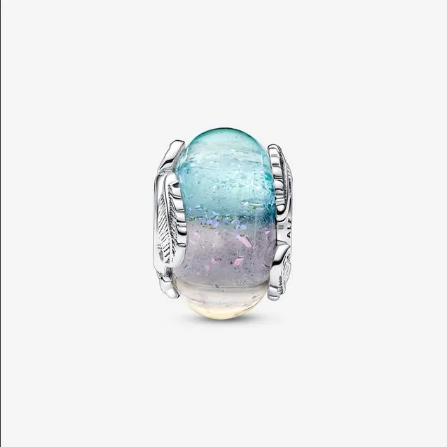 Charm Cristal de murano Pluma Curvada 792577C01
