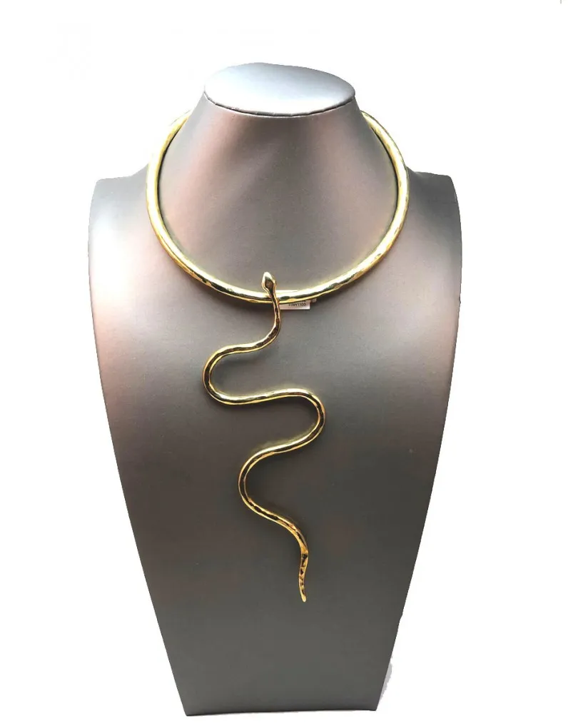 COLLARES DORADOS DE SERPIENTE ALTA BISUTERIA Y JOYERIA MADRID