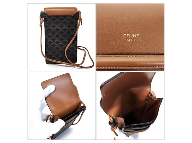 Céline Funda para teléfono Triomphe CELINE Castaño Negro 