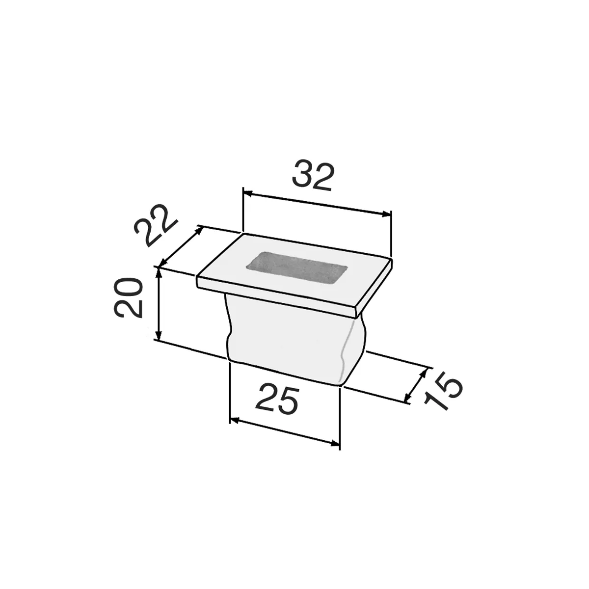 Dedal rectangular