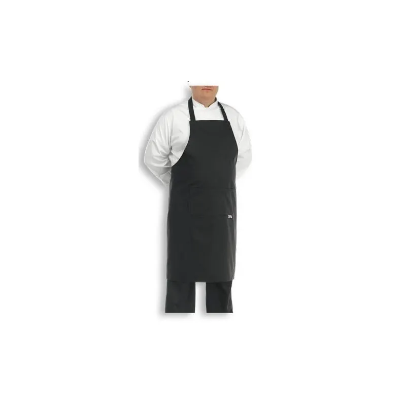 Delantal de cocina extra grande negro
