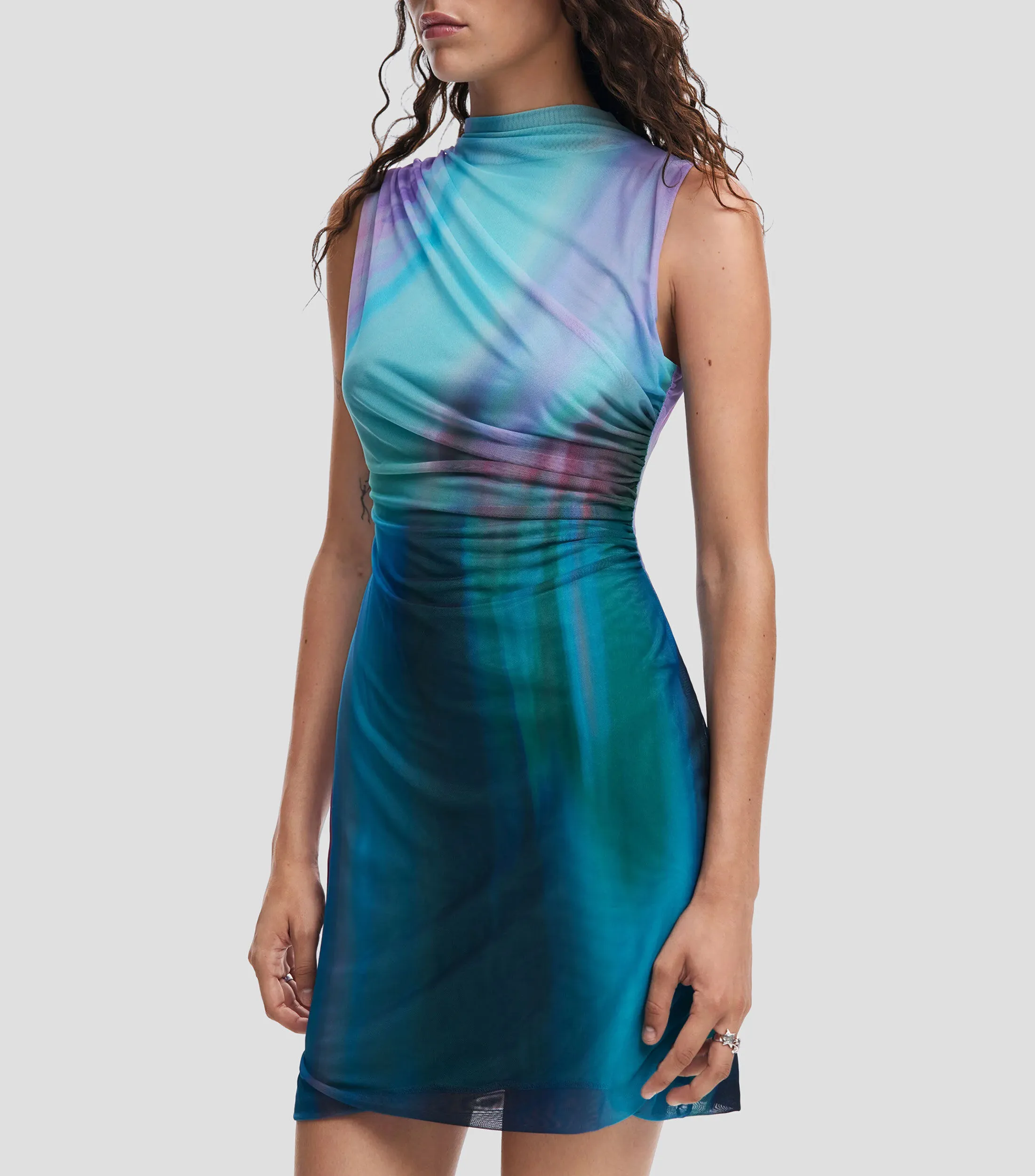 Desigual Vestido midi multidiseño sin mangas Mujer