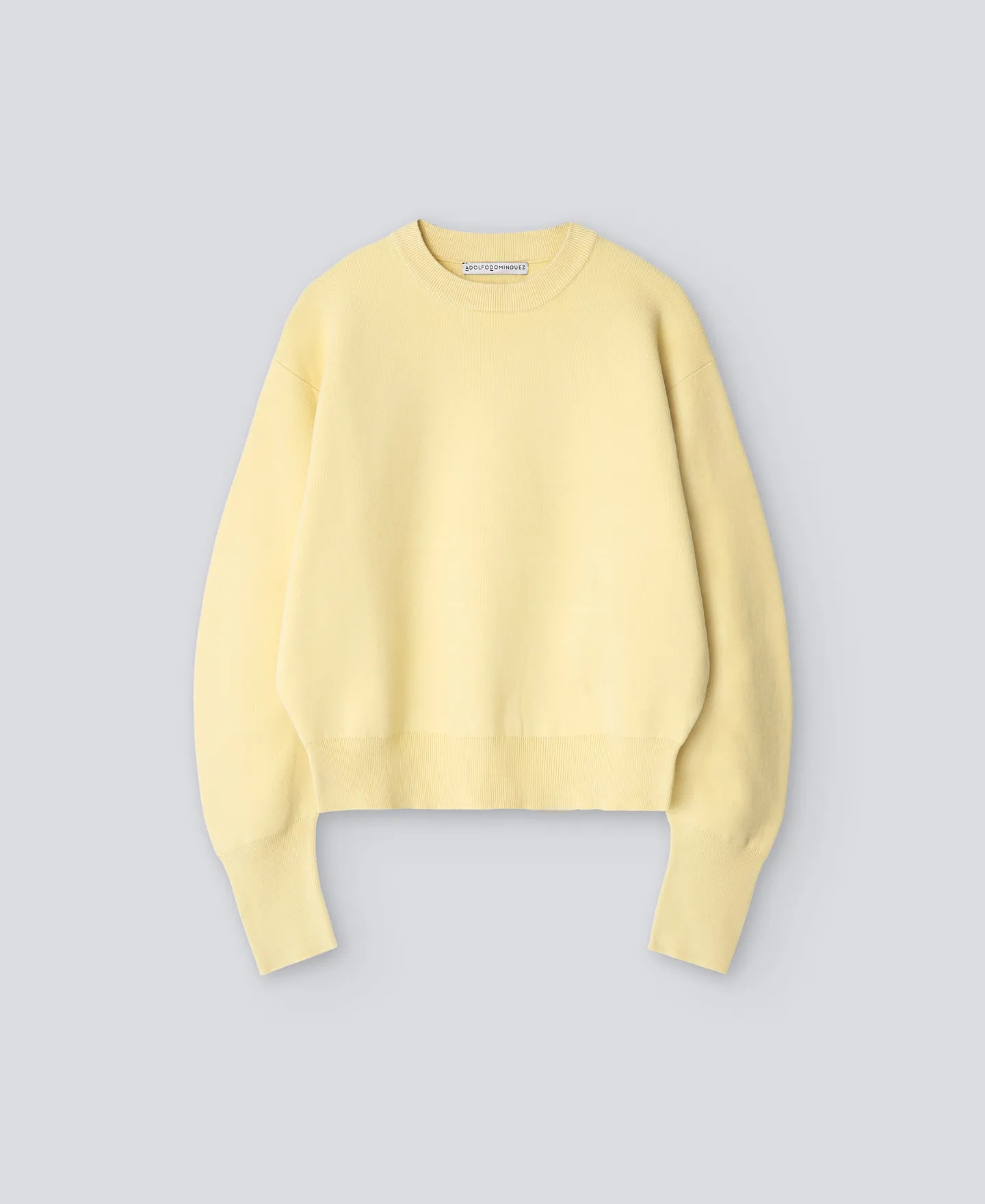 DOUBLEFRONTED KNIT YELLOW SWEATER WOMAN