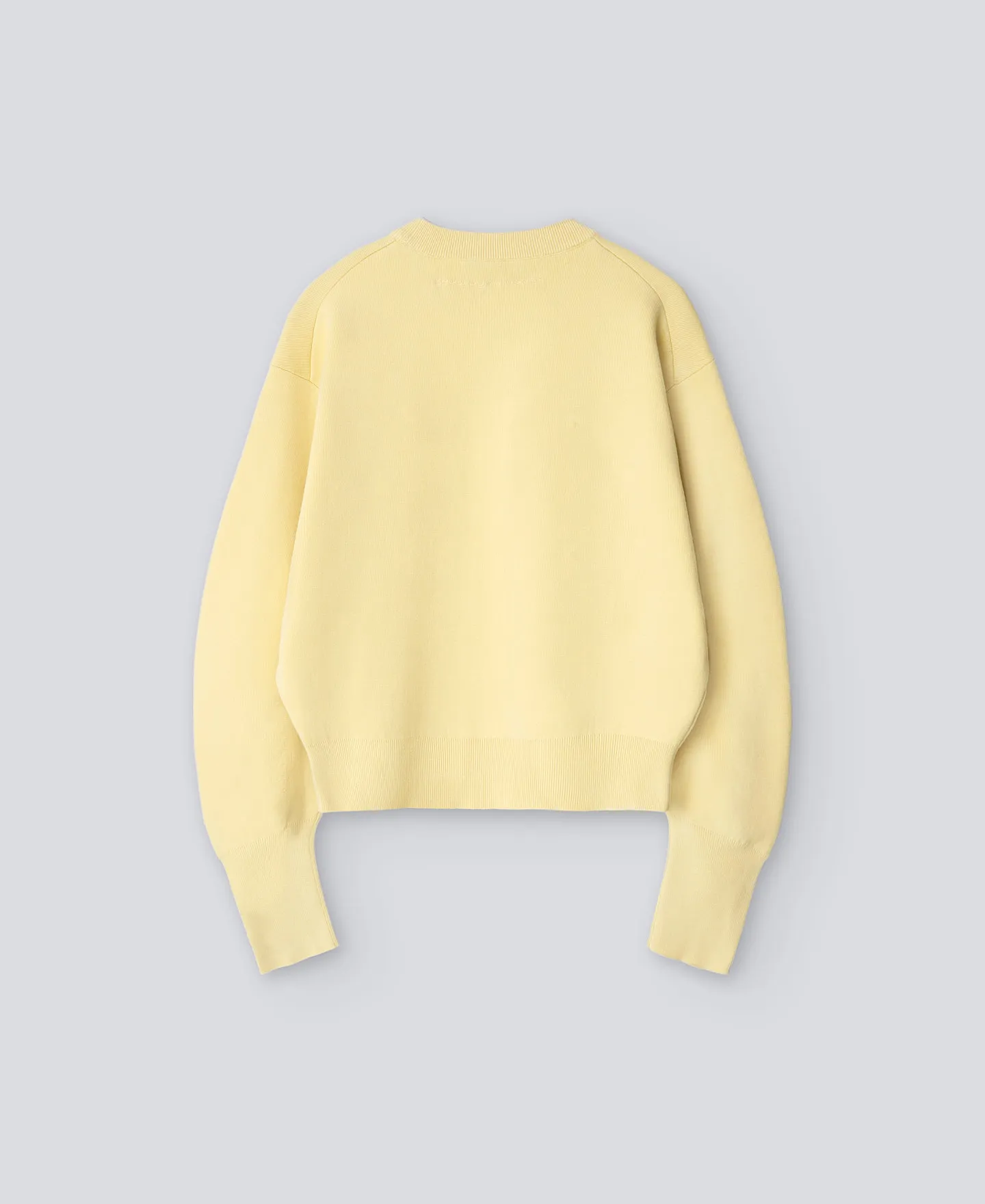 DOUBLEFRONTED KNIT YELLOW SWEATER WOMAN