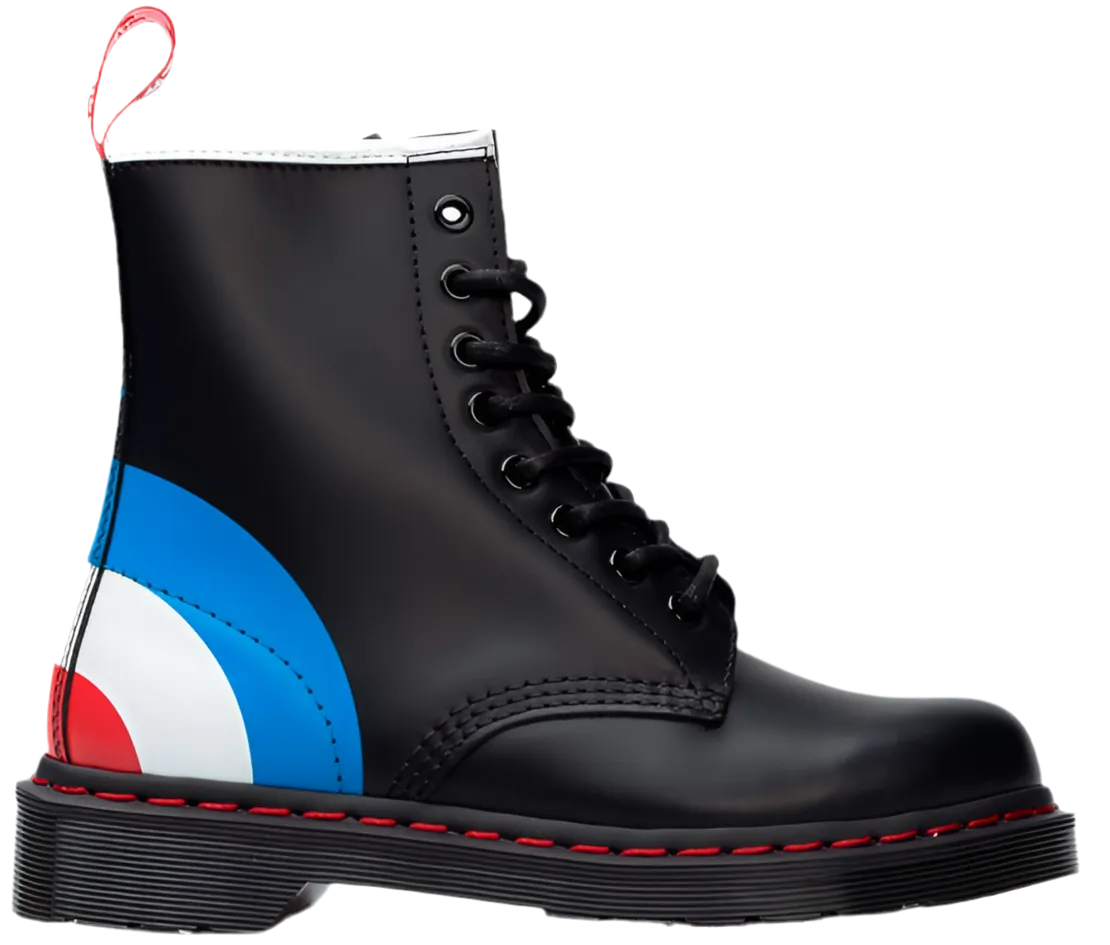 DR MARTENS 1460 THE WHO ANKLE BOOTS in Black