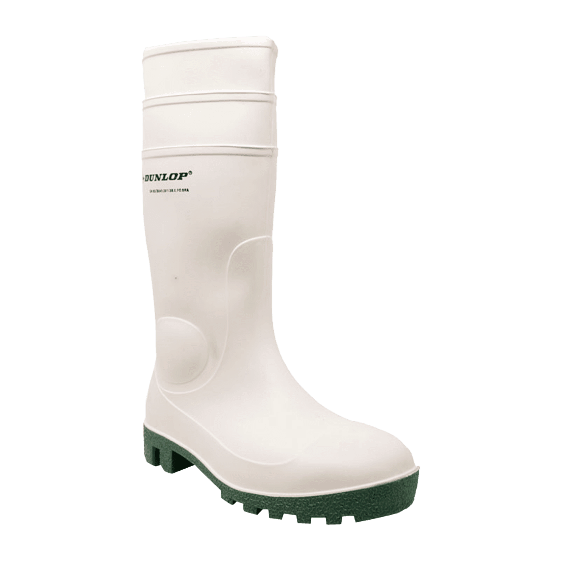 DUNLOP PP171BV14 TALLA 47 PAR DE BOTAS DE PVC CON PUNTA DE ACERO BLANCAS ALTAS