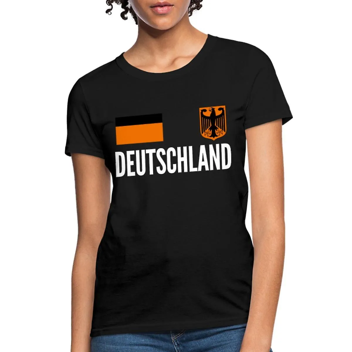 Estilo de camiseta de fútbol de Alemania para Fussball Deutschla Mujer' s Camisetahihihhis151