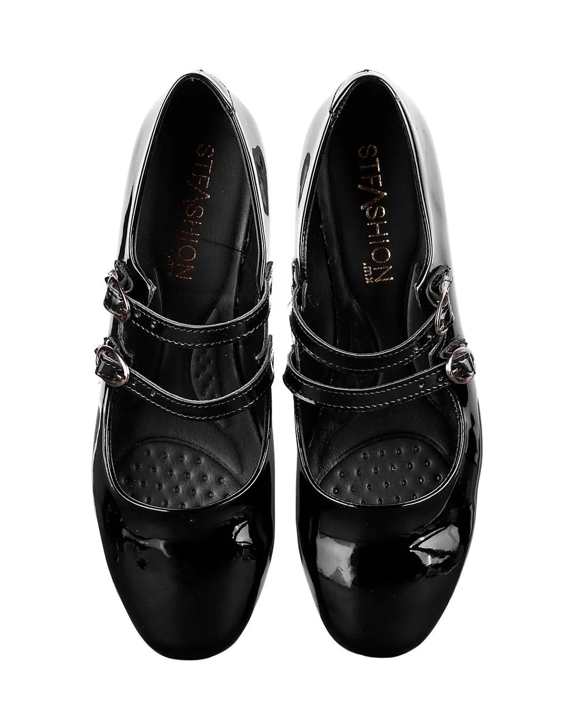 Flat Mujer Piso Negro Stfashion 09004103