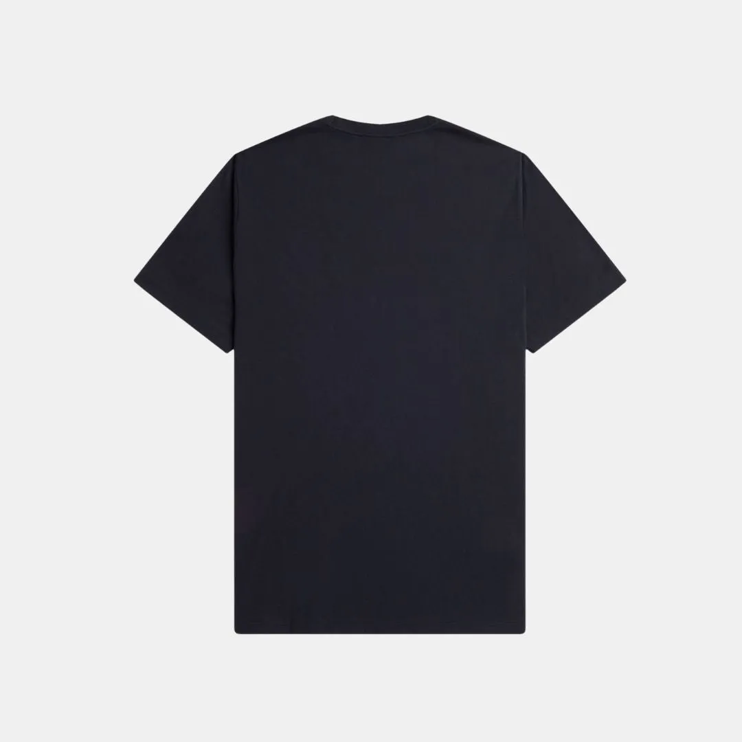 FRED PERRY CREW NECK TSHIRT NAVY BURNT RED