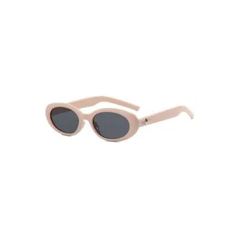 Gafas de sol con montura ovalada gruesa con adorno de estrellas